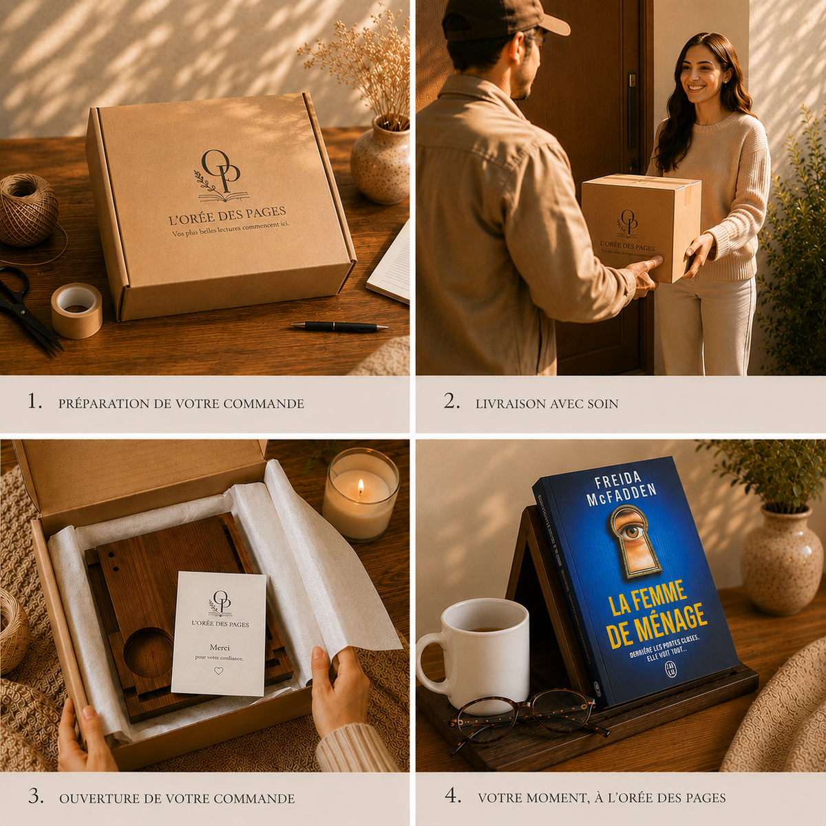 Porte- Livre en bois massif