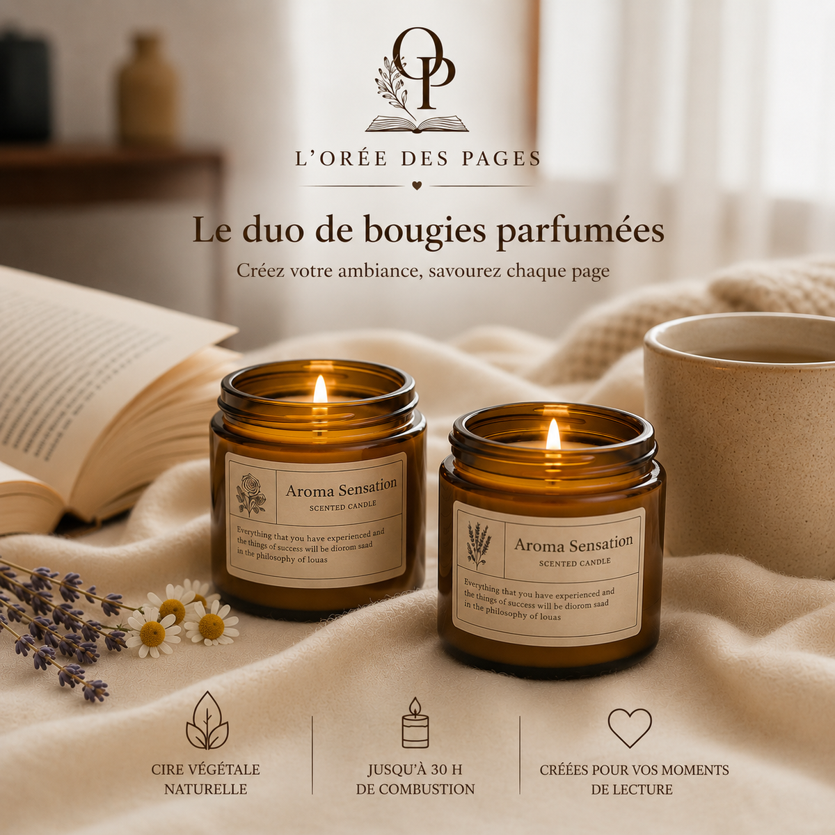 Duo de bougies parfumées